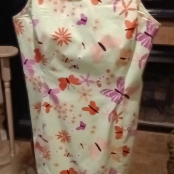 FINAL PRICE Lilly Pulitzer t-strap floral/butterfly print dress w pleated hem - Picture 5 of 16